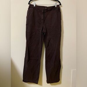 Jones New York Sport Faded Wide Leg Trousers in Chocolate‎ Brown -  12
